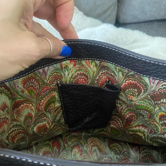 Dooney & Bourke Brown Pebbled Leather Top Handle Satchel Bag - Picture 6 of 13